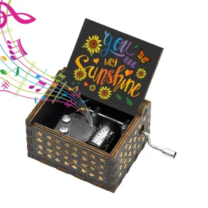 Handmade Wooden Music Box Carousel