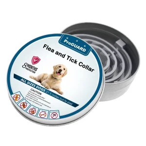 Coleira Antipulgas para Cães, Ajustável e Impermeável, Coleira de Tratamento Antipulgas e Carrapatos com Alta Avaliação, Atacado 4/6/8 Meses de Proteção