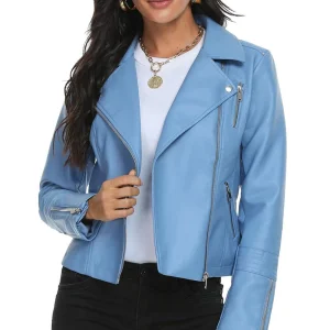 Woven Leather Jacket