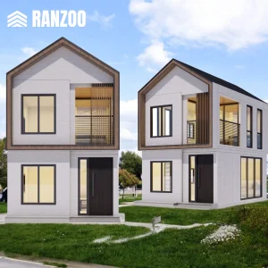 Casa portátil prefabricada Ranzoo, casa plegable inteligente con energía solar y diseño gratuito