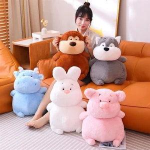 Peluches de dibujos animados husky hipopótamo
