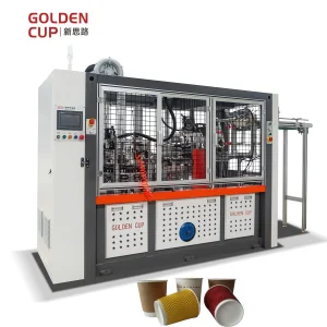 Goldencup Easy Operation Ripple Hollow Double Wall Paper Cup Outsleeve Forming Machine