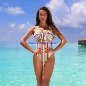 Floral Knotted Swimwear Women One Piece Swimsuit Plus Size Hollow Sexy Bathing Suit