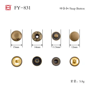 China FY-831# Style Snap Button Factories, Factory