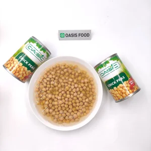 Garbanzos enlatados sin BPA, no transgénicos, sin conservantes añadidos para la fabricación de alimentos