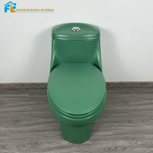 Fluor Hot Sale Matte Green Modern Stylish Ceramic Siphonic Toilet for Elegant Bathrooms