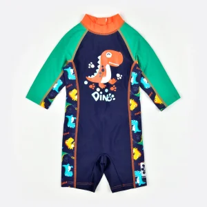 Personalización de Muestra Niños Monos Upf50+ Traje de baño Cartoon Dinosaurio Ropa de natación para niños