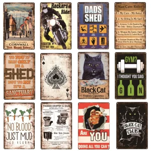 Metal Painting Rules Poster 4000+ Style Tin Signs Retro Wall Stickers Decoration Art Plaque Vintage Home Decor Bar Pub Cafe