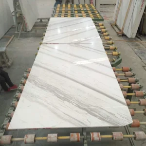 Luxury Bookmatch Design White Marble Floor Wall Slab Tile Volakas Marble Price
