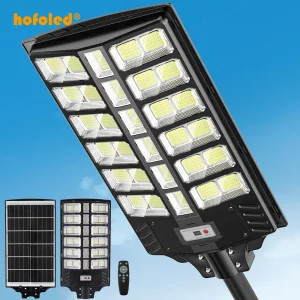 Hofoled Solar Lamp 1000W 2000W 3000W All In One Integrated Waterproof Dusk To Dark Outdoor Solar Street Light For Parking Lot