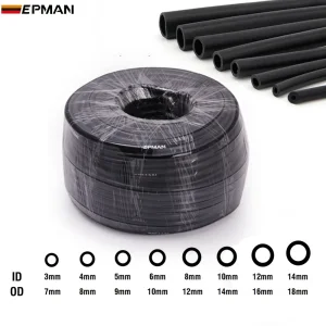 Epman Black Silicone Vacuum Hose Tubing Silicone Pipe ID 3mm 4mm 5mm 6mm 8mm 10mm 12mm 14mm Ep-Vs