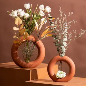 Modern Round Ceramic Vase Decorative Crafts