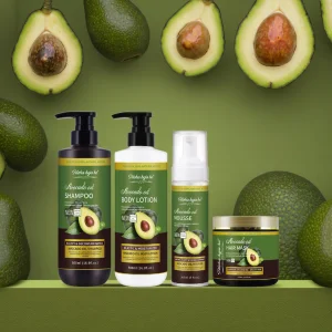 Vegan Avocado Hair Care and Body Lotion Set