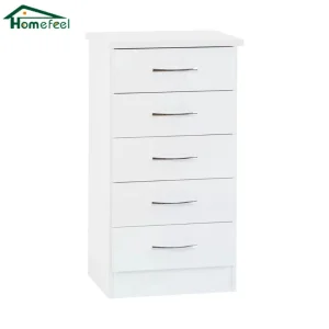 Diseño de fábrica dormitorio blanco MDF mueble de sala de estar almacenamiento cómoda cajonera