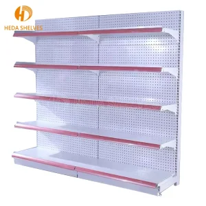Customized Powder Coating Supermarket Shelving Gondola