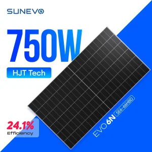 Sunevo Hjt Bifacial Solar Panels 700W 720W 730W 740W 750W N Type Solar Power Panel 30 Years Warranty
