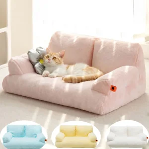 Soft Pet Cat Sofa Warm Pets Nest for Kitten Small Dogs Washable Cats Mats Durable Dog Bed with Non-Slip Bottom