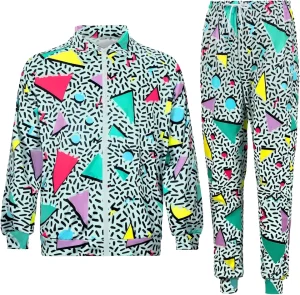 Unisex Geometric Pattern 100% Nylon Breathable Printed Drawstring Closure Sportswear Streetwear Long Sleeve