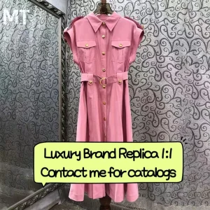 Wholesale Luxury Women Custom Tag Light Hight Quality Replica Online Store Clothing Design Women's Promotional Dress Brand Name Plus Size Women Clothing