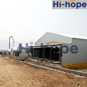Crecimiento Rápido Granja de Pollos Edificio Modular Producción Optimizada Ventilación Cómoda Iluminación Inteligente Materiales Duraderos