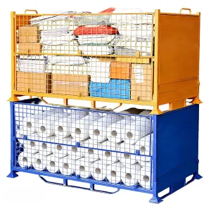 Stackable Collapsible Metal Wire Mesh Container