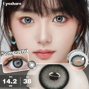 EYESHARE Transparent Lens Grey Contact Lenses OEM Contact Lens Soft Yearly Daily Use Cosmetics Eye Colored Lens Cases Lencsevedo