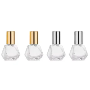 Custom Wholesale Unique Design High Quality Shape Mini Roller Ball Essential Oil Glass Bottle