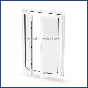 Plastic UPVC Casement Door for Residential Building