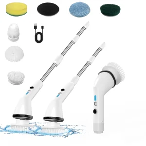 Electric for Cordless Cleaning Brush Rechargeable Power Floor Scrubber Brush Bathroom Kitchen Car Outdoor Household