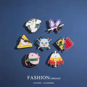 High Quality Lapel Pins Set High Quality Enamel Printed Zinc Alloy Metal Crafts Badges Anime Design China Wholesale Badge