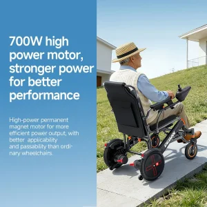 Cheap Travel Transfer Electric Chair Lightweight Foldable Aluminum Power Wheelchair for Elderly