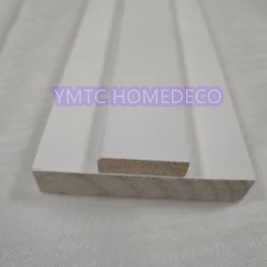 100% Kiln Dried Gesso Primed White Moulding Pine Fj Primed Bullnose