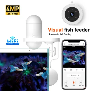 New Trend 4MP 2K HD Night Vision Visual Fish Feeder Camera