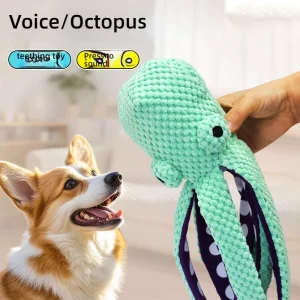 Octopus Plush Chew Toy Dental Cleaning