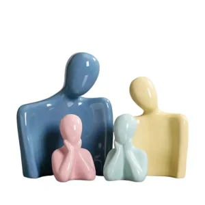Wholesale Macaron Color Abstract Human Figure Ceramic Decorative Ornament Factory, Product