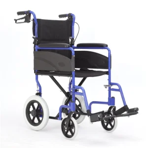 Healthcare Medical Indoor Lightweight Foldable Wheelchair Manual Aluminum Transfer Patient Wheelchair for Disability