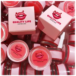 New Arrivals 2 in 1 Pink Vegan Fruit Sugar Lipscrub Exfoliating Smooth Light Brightening Lip Scrub and Balm Set