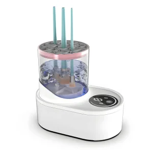 Brush Cleaner with Rack