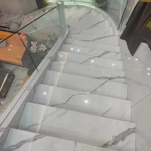 Black/White/Beige Polished Marble Stairs Steps Treads and Risers for Indoor Home Decoration