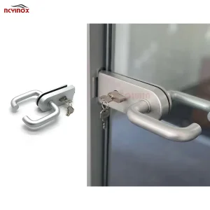 Glass Door Lock Aluminum Polished