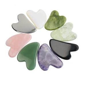 Natural Xiuyan Jade Gua Sha Rose Quartz Amethyst