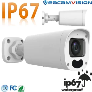 SD Card Slot Bullet IP67 Outdoor Waterproof WiFi 4G IP Network Camera with Built-in Mic and Poe Power