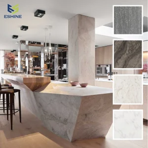 OEM Factory Custom-Made Prefab Cut-to-Size Quartz Marble Crystal Granite Solid Surface Stone Countertop Counter Top Kitchen Countertops for Commercial Projects