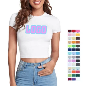 Slim Fit Summer Casual Cropped Top