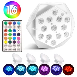 16 Colors IP68 LED Underwater Swimming Pool LED Light Waterproof Above Ground Swimmingpoolfloating LED Liqht