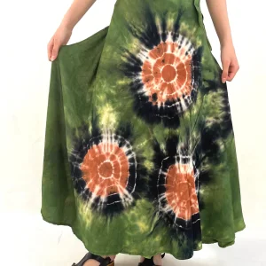 High Quality 100% Viscose Women's Sunburst Print Summer Beach Ethnic Wrap Casual Soft Eco-Friendly Breathable Quick Dry Skirt