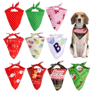 Factory Cost Sales of New Pet Bib Neck Accessories Plaid Style Saliva Towel Accessories Dog Cat Triangle Scarf