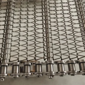 Stainless Steel Woven Knitted Wire Mesh Conveyor Belt Spiral Design High Temperature Corrosion Resistance Welding/Cutting