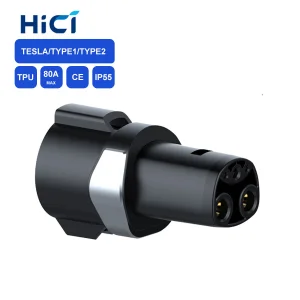 Type 1 to Type 2 EV Charger Adapter SAE J 1772 to IEC 62196 European Standard EV Charger Converter Adapter 16A 32A for Evse Charging