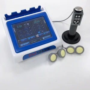 2-in-1 EMS ED Shock Wave Therapy Machine Stainless Steel Plastic Portable Radial Extracorporeal Shock Wave 8-inch Screen 7 Tips